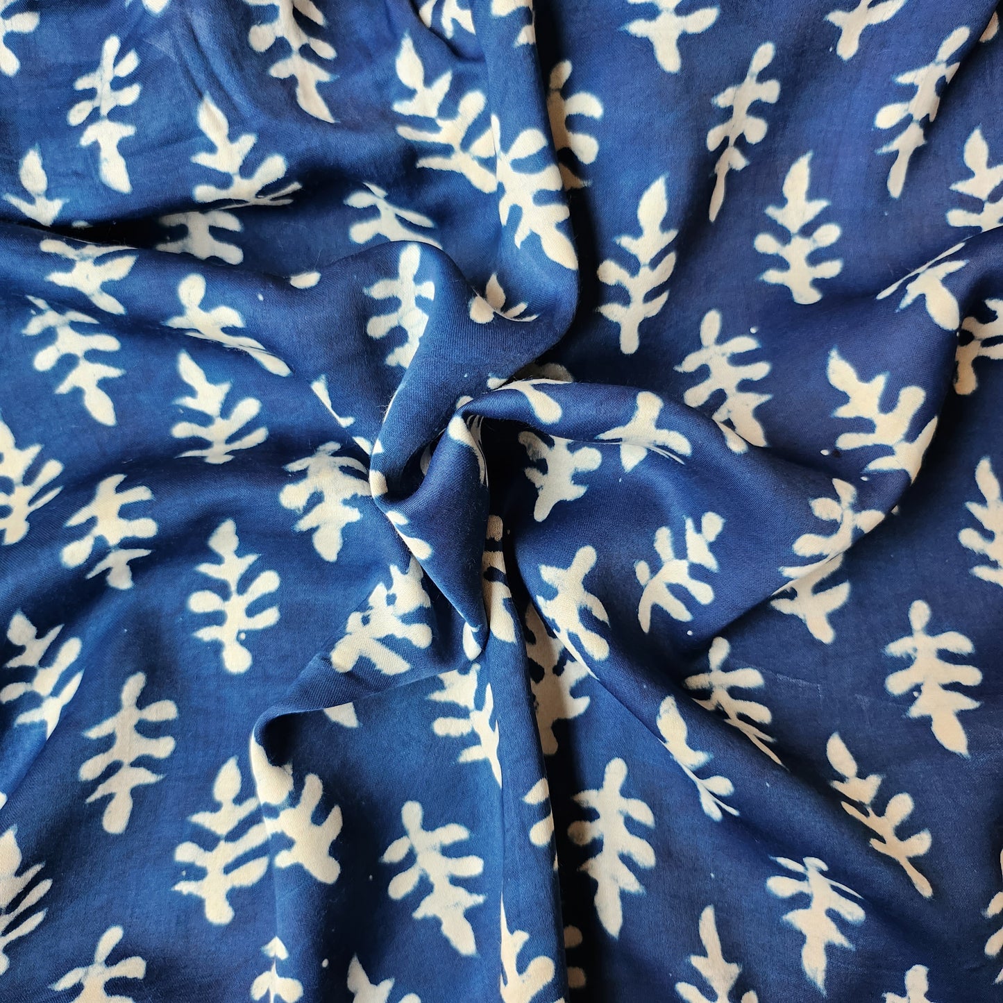 Pure Muslin Indigo Fabric