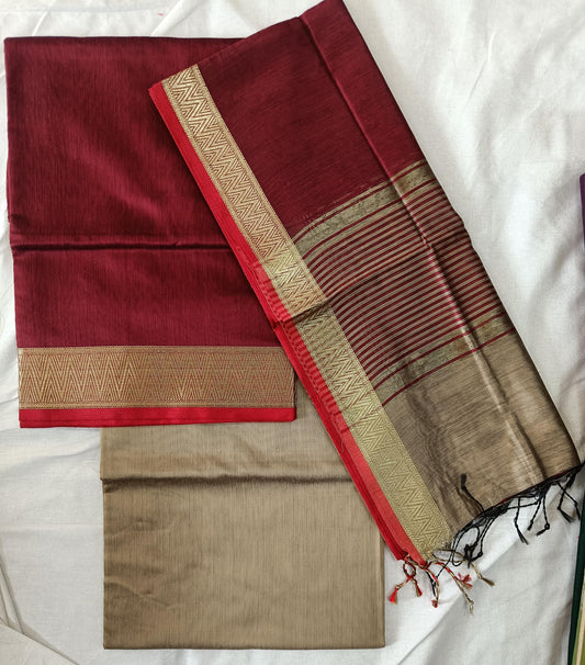Maheshwari Silk Suit Fabrics