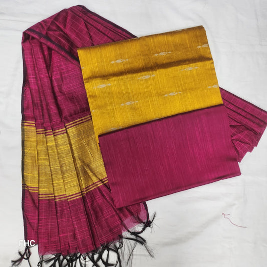 Raw Silk Slub Contrast Suit Fabric